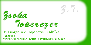 zsoka toperczer business card